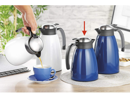 Esmeyer Pichet isotherme GLACE, 1 litre, bleu foncé
