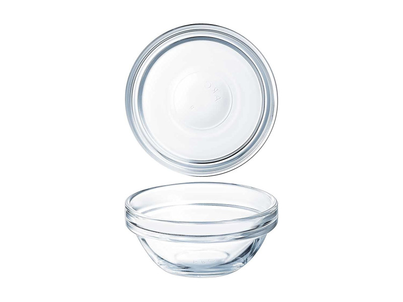 Esmeyer Arcoroc Bol en verre EMPILABLE, 1 litre