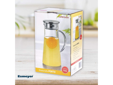 Esmeyer Carafe en verre PORTO, avec poignée, 1 litre