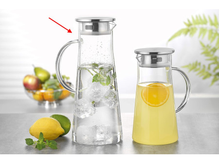 Esmeyer Carafe en verre FARO, avec poignée, 1,7 litre