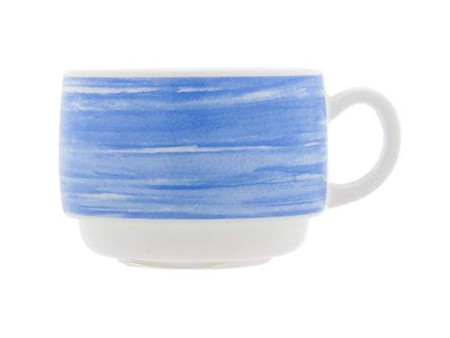 Esmeyer Tasse à café BRUSH, 0,19 l, bleu/blanc