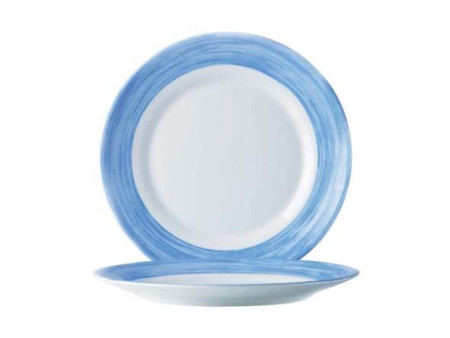 Esmeyer Assiette plate BRUSH, 235 mm, bleu/blanc