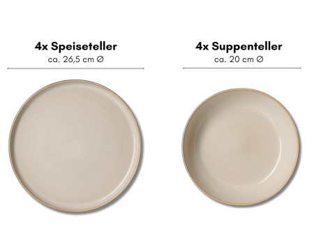 Ritzenhoff & Breker Service de table OLIVIA, 8 pièces