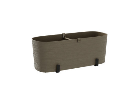 tera Kit de jardinière 'Paros', support inclus, fog grey