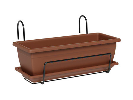 tera Kit de jardinière 'Nara', support inclus, terracotta