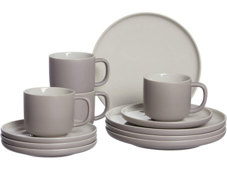 Ritzenhoff & Breker Service à café JASPER, 12 pièces, taupe