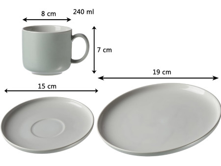 Ritzenhoff & Breker Service à café JASPER, 12 pièces, menthe