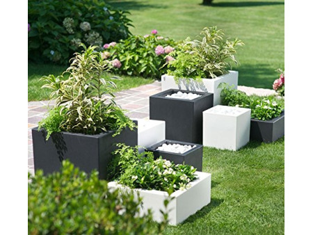 tera Cube à plantes 'Schio Cubo 60', bianco