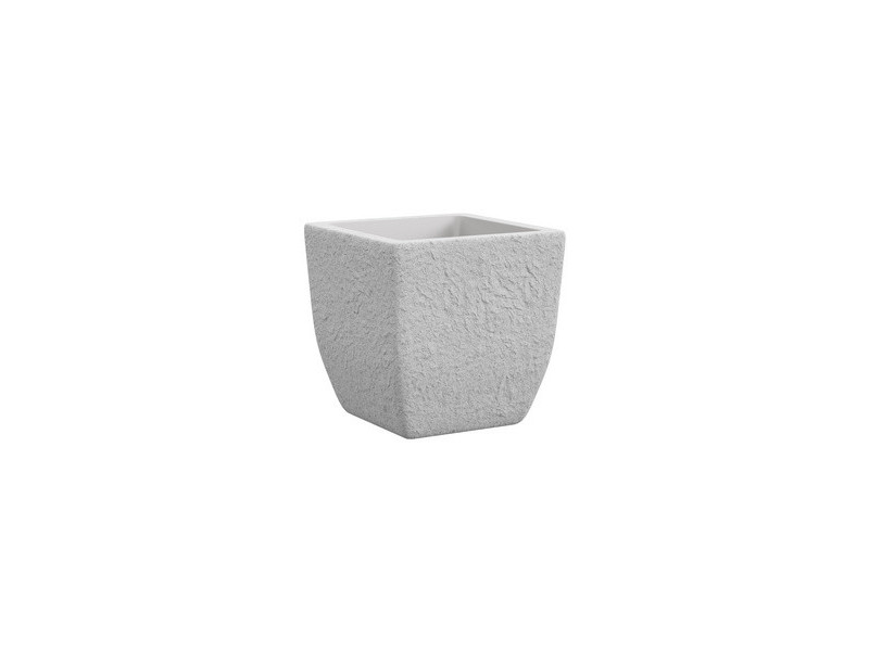 tera Cube à plantes 'Lithos 40', stone white