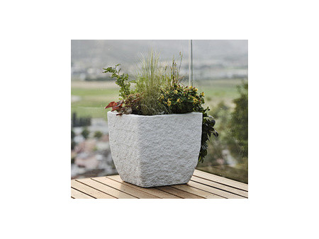 tera Cube à plantes 'Lithos 40', stone white