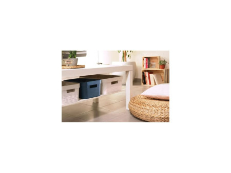 EDA Boîte de rangement STONE, 6 litres, PP, blanc