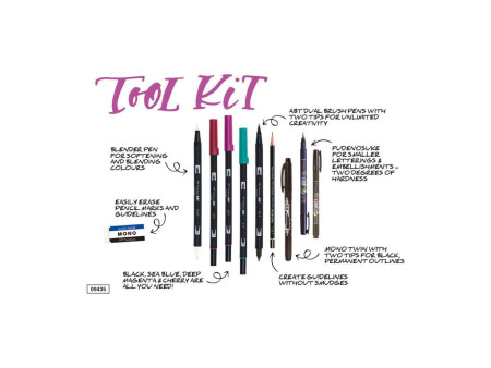 Tombow Kit de calligraphie 'advanced', kit de 10