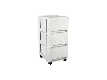 EDA Module de classement STONE, 3 tiroirs, PP, blanc