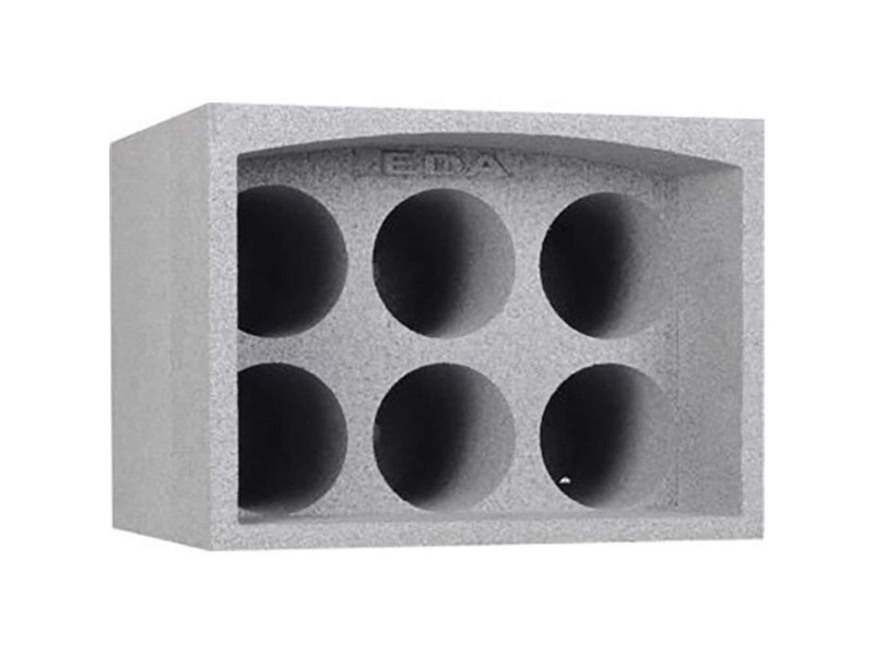 EDA Porte-bouteilles, pour 6 bouteilles, polystyrène, gris