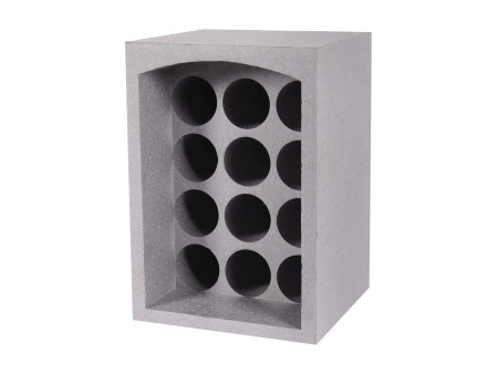 EDA Porte-bouteilles, pour 12 bouteilles, polystyrène, gris
