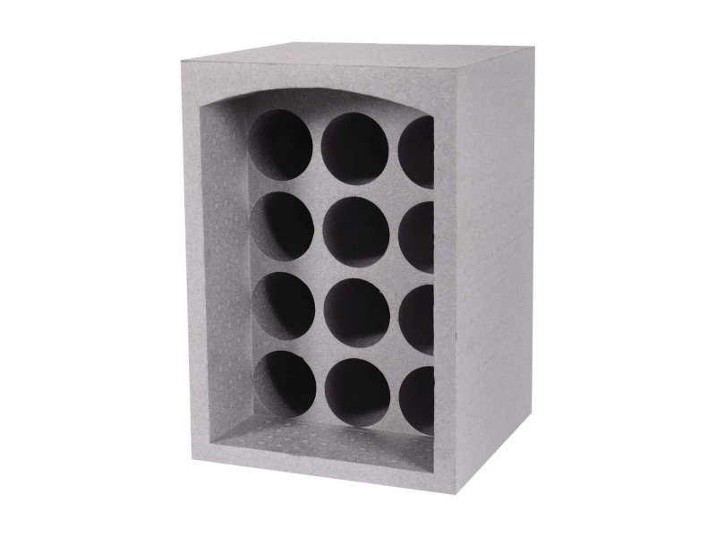 EDA Porte-bouteilles, pour 12 bouteilles, polystyrène, gris