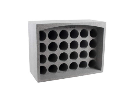 EDA Porte-bouteilles, pour 24 bouteilles, polystyrène, gris