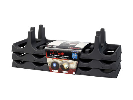 EDA Set de supports pour bouteilles, anthracite