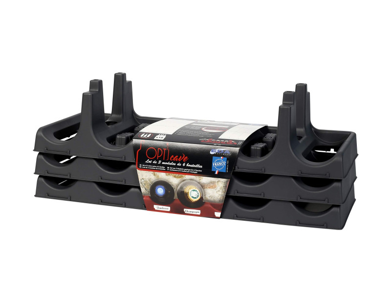 EDA Set de supports pour bouteilles, anthracite