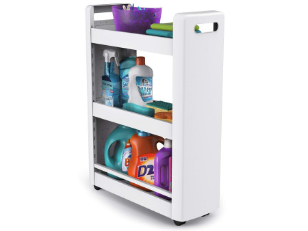 EDA Desserte mobile MOBILO, 3 tablettes, PP, blanc