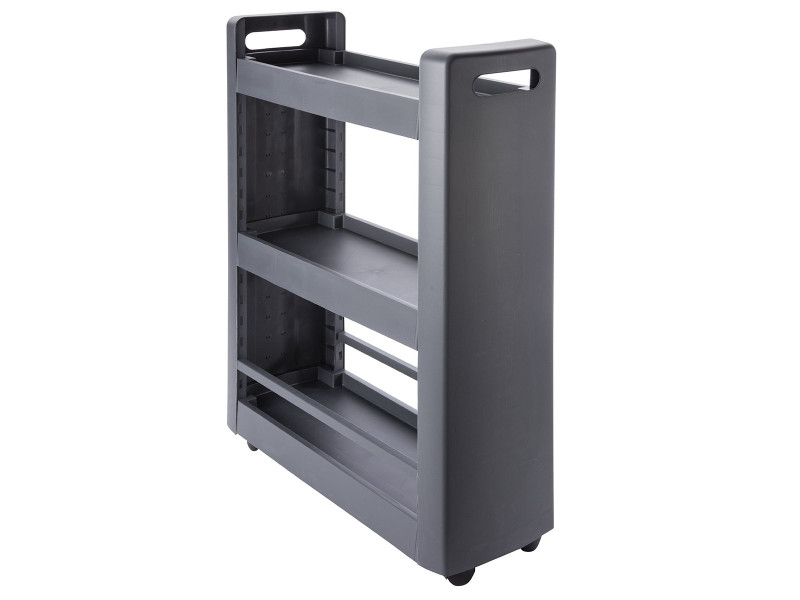 EDA Desserte mobile MOBILO, 3 tablettes, PP, anthracite