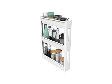 EDA Desserte mobile MOBILO XS, 3 tablettes, blanc
