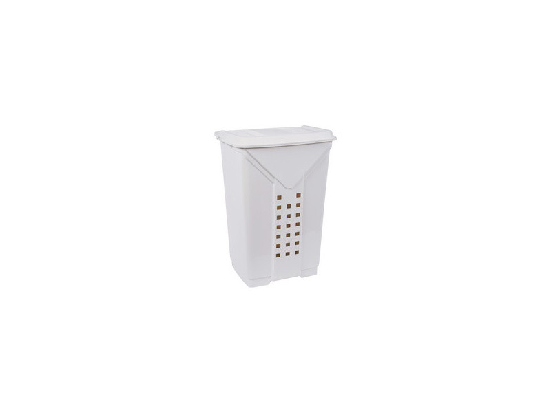 EDA Panier à linge PRIMA, avec couvercle, 60 L, blanc