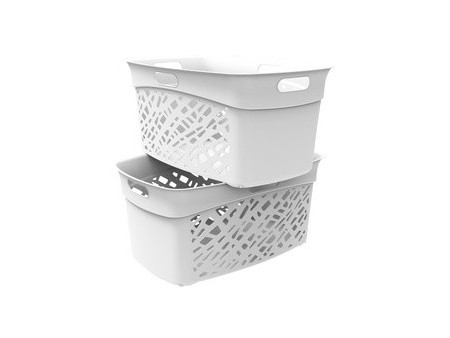EDA Corbeille à linge ALMERIA, 45 litres, PP, gris