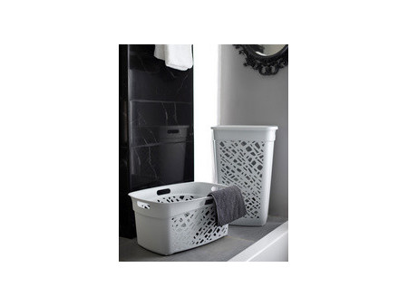 EDA Corbeille à linge ALMERIA, 45 litres, PP, gris