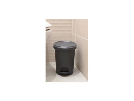 EDA Poubelle cosmétique à pédale Stepy, 6 litres, anthracite