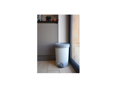 EDA Poubelle à pédale Stepy, 15 litres, PP, anthracite