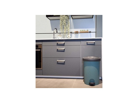 EDA Poubelle à pédale Stepy, 27 litres, PP, gris/anthracite