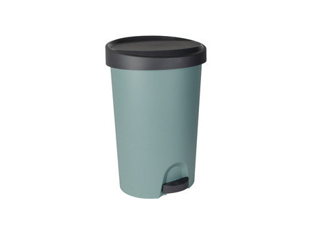 EDA Poubelle à pédale Stepy, 27 litres, PP, gris/anthracite