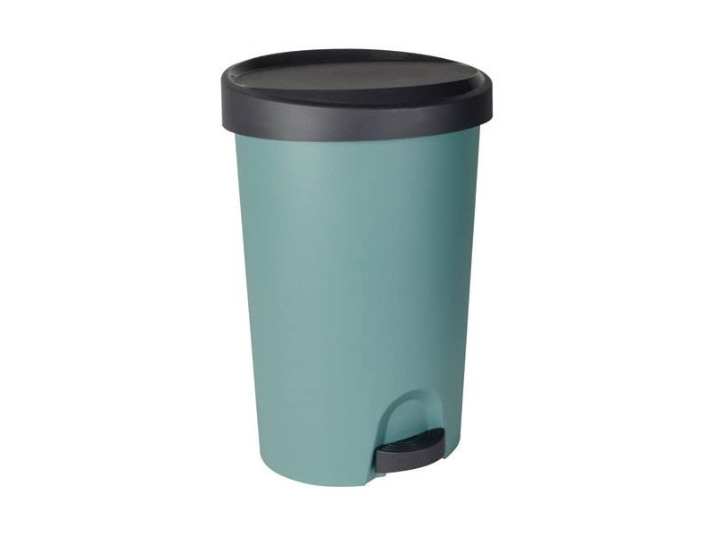 EDA Poubelle à pédale Stepy, 27 litres, PP, vert eucalyptus