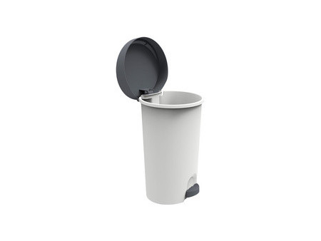 EDA Poubelle à pédale Stepy, 45 litres, PP, anthracite