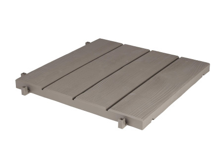 EDA Dalle de sol imitation bois, (L)384 mm, plastique, taupe