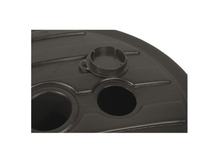 EDA Pied de parasol, plastique, rond, 430 mm, gris foncé