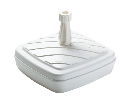 EDA Pied de parasol, plastique, carré, 420 mm, blanc