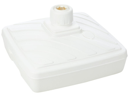 EDA Pied de parasol, plastique, carré, (L)565 mm, blanc