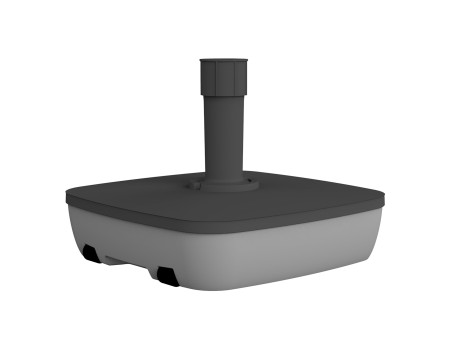 EDA Pied de parasol, plastique, carré 49,5 x 49,5
