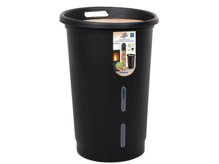 EDA Bac à pellets, 38 litres, noir