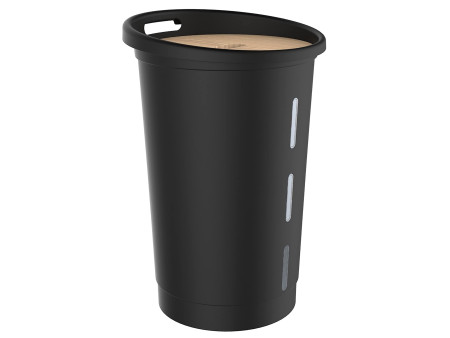 EDA Bac à pellets, 38 litres, noir