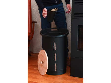 EDA Bac à pellets, 38 litres, noir