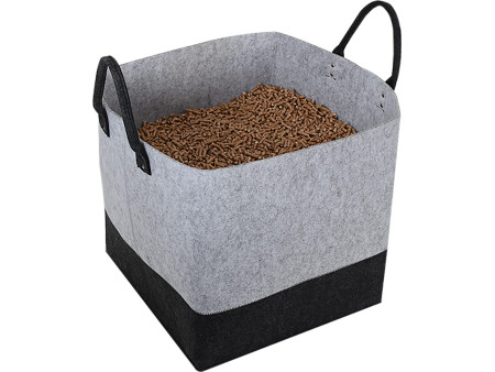 EDA Sac pour pellets, en feutre, 60 litres, gris/noir