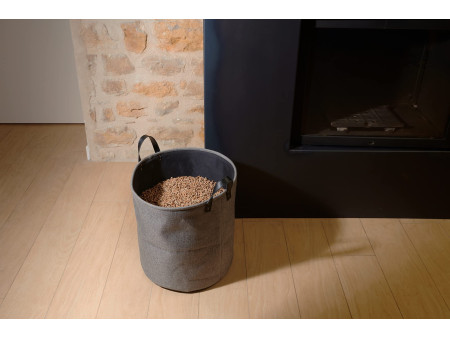 EDA Sac pellets, en feutre, 60 litres, gris foncé