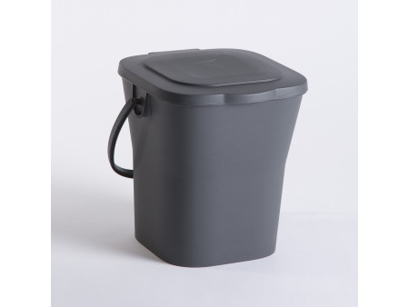 EDA Poubelle à compost, 6 litres, anthracite