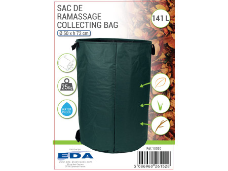 EDA Sac de jardin, 141 litres, en polyester, vert foncé