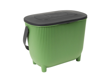 EDA Poubelle à compost avec filtre, noir/anthracite