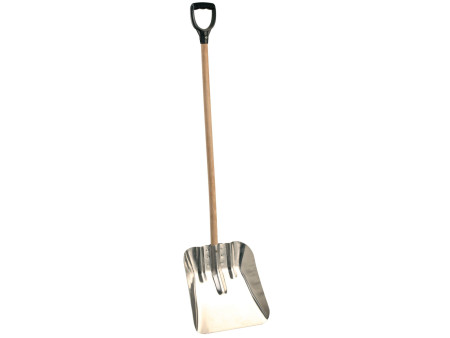 EDA Pelle avec manche en bois, largeur: 360 mm, argent