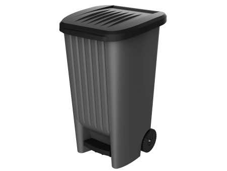 EDA Poubelle, 100 litres, plastique, anthracite